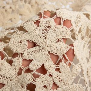 أزياء الكروشيه متماسكة صافي نسيج الدانتيل القطن قماش الدانتيل الأنيق لفستان الشاطئ - Product Image 3