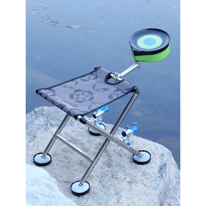 2024 New Style Portable and Multi-Functional Folding Fishing <b>Chair</b> Small Size Wild Fishing Stool New Folding Seat - Product Image 1