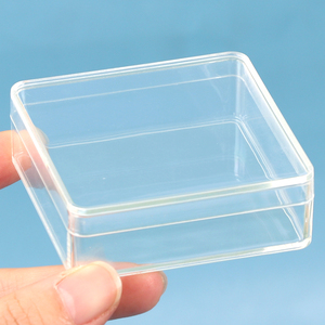 SUNSHING Personalised Wedding Candy Box Acrylic Coconut Dessert Container with Lid Clear Gemstone Display Boxes Square Case - Product Image 1