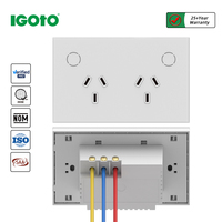 Interruptor de Pared Inteligente IGOTO, Estándar Australiano, Control Remoto por WiFi, Interruptor Táctil, Proveedor Mayorista