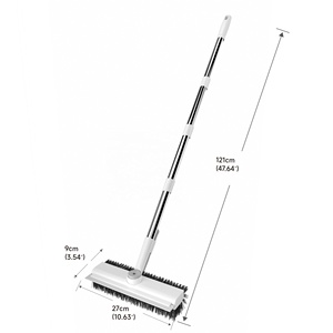 Brosse de nettoyage de sol manuelle OEM, manche réglable, rotative à 360°, à poils durs, outil de nettoyage de sol - Product Image 6