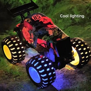 Nouveau produit : Voiture RC 4x4 tout-terrain 1/16 avec lumières LED colorées, véhicule télécommandé translucide - Product Image 5