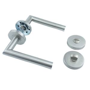 Normes européennes 201 acier inoxydable L-sharp serrure à mortaise 201 acier inoxydable coupe-feu poignée de porte de chambre - Product Image 1