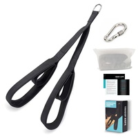 Corde de triceps pour entraînement de force à domicile, vente en gros usine, avec poignée, sangle robuste en nylon et anneau en D en acier durable