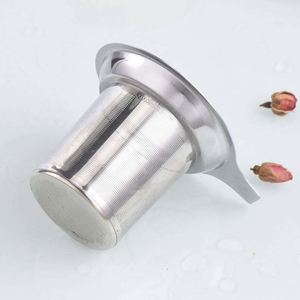 Customized Eco-Friendly Reusable Metal 304 Stainless Steel <b>Infuser</b> With Handle Loose Leaf Mesh Portable <b>Tea</b> Strainers - Product Image 4