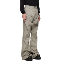 Pantalon cargo gris pour homme avec sangle décorative en sangle, coupe évasée, surdimensionné, à jambes larges, style bootcut, streetwear gothique, décontracté