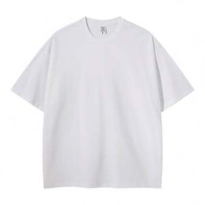 เสื้อยืดผ้าฝ้ายแขนสั้นขนาดใหญ่พิเศษสำหรับทุกเพศเสื้อยืดพิมพ์ลายพัฟโลโก้แบบกำหนดเอง100% โรงงาน - Product Image 4