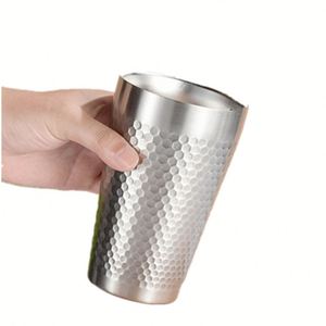 Vente en gros de tasses à café en acier inoxydable 304 à double paroi, tasses à bière empilables, tasses de restaurant coréen - Product Image 4