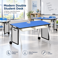 Bureau d'étudiant multifonctionnel avec tableau d'écriture, angle de plateau réglable, table d'étude pour salle de classe