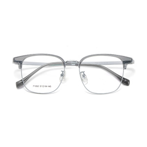 Montura de Gafas Rectangulares Versátiles para Hombre, Aleación 71052, Lentes de Resina de Marco Completo Cómodas, Origen Danyang - Product Image 1