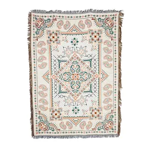 Anpassen Hochwertige Decke Anpassen Gewebte Decke Kunden spezifisches Design Boho Style Travel Jacquard Technics