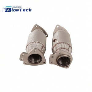 Downpipe à haut débit en acier inoxydable T304 avec bouclier thermique pour Chevrolet Corvette C8 6.2L LT2 - Product Image 3