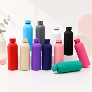 Custom Logo 500ml Drink <b>Bottle</b> Stainless Steel Double Wall Vaccum <b>Flask</b> Thermal Rubber Paint Matte Sports Water <b>Bottle</b> - Product Image 5