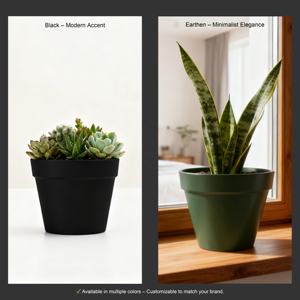 <span class=keywords><strong>Pot</strong></span> <span class=keywords><strong>de</strong></span> fleurs standard (taille la plus grande) Vase/<span class=keywords><strong>pot</strong></span> en plastique avec deux trous <span class=keywords><strong>de</strong></span> drainage pré-marqués pour la décoration intérieure - Product Image 2