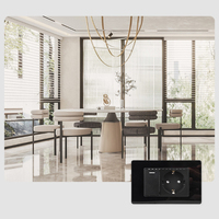 Prise murale industrielle USA BR double USB Type-C à charge rapide, indice IP44, 20A, cadre en verre, 6 broches, or, gris, noir, blanc, 2 prises