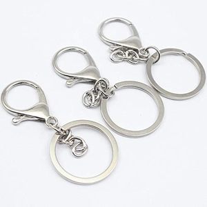 Customize Clasps Hooks Trigger Clips Flat Split Ring and Lobster Clasps with Extension Chain for Key Ring Keychain DIY Craft - Product Image 3