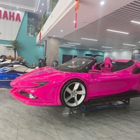 Bateau à moteur de luxe rose style tri-hull, bateau à moteur haute performance propulsé par Yamaha, 170 °   Drift, matériel de location marine