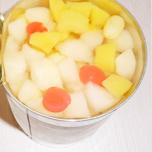 Özel Marka Yeşil Göl Konserve Karışık Meyve Kokteyli Şeftali Ananas Kiraz Armut ve Greyfurt Şurubu ile - 3 Yıl Raf Ömrü 3000g - Product Image 3