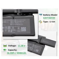 Batterie G3HTA071H G3HTA072H 58Wh pour Microsoft Surface Laptop Studio 1 14,4 pouces 1964 CE RoHS en stock Garantie de 12 mois