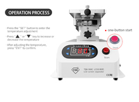 Nouveau TBK988C incurvé droit écran LCD dissolvant cadre démontage Machine OCA colle enlever affichage séparateur pour iPhone