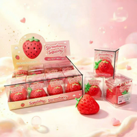 Bestseller Border : Jouet anti-stress créatif en caoutchouc souple en forme de fraise, à récupération lente et réaliste, prêt à être expédié