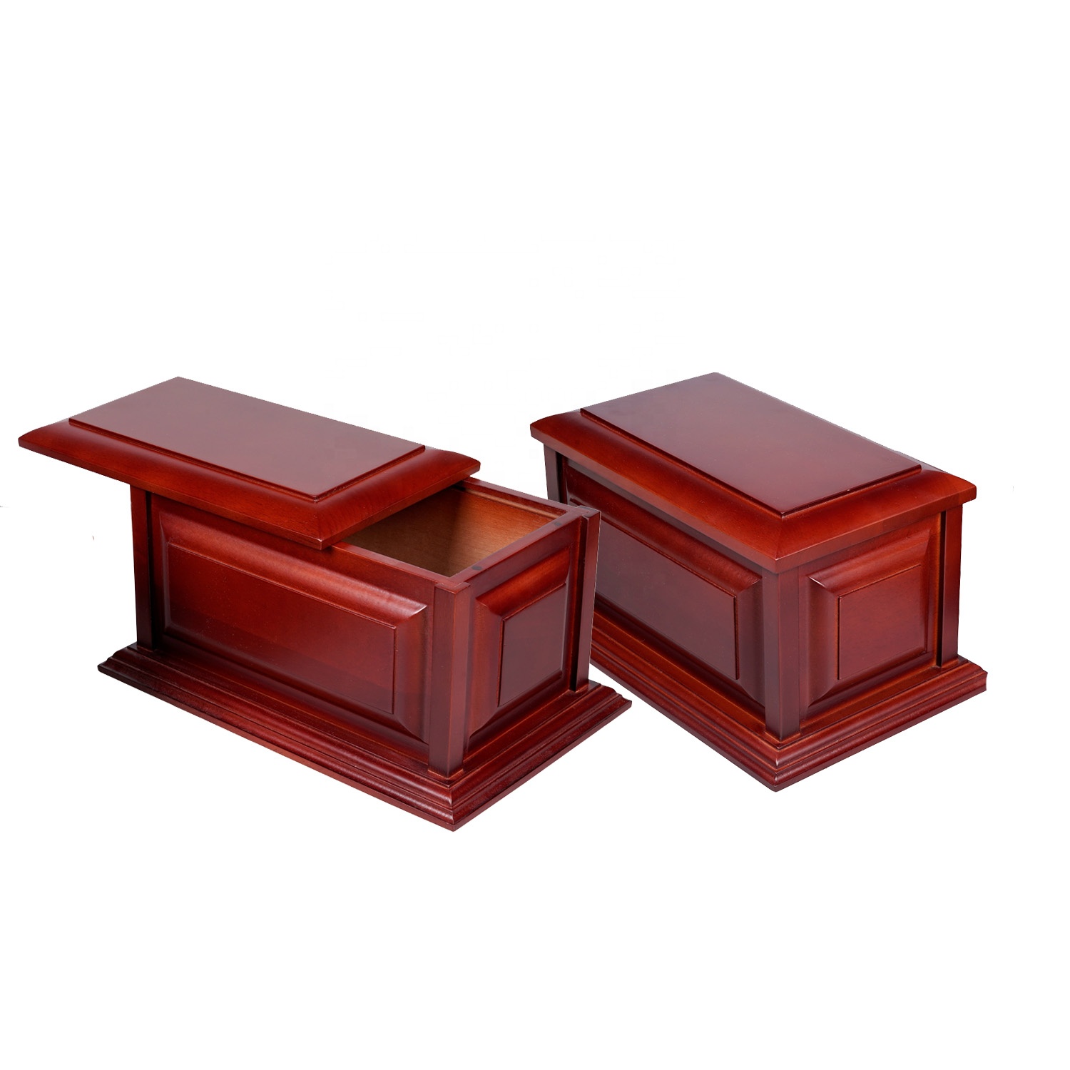 Оптовая продажа, деревянная погребальная скользящая крышка на заказ, деревянные урны