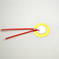 Diaphragme piézoélectrique bimorph miniature de 15 mm, élément piézo double face 3,2 kHz avec fils de connexion pour pièces brutes de mini-buzzer piézo