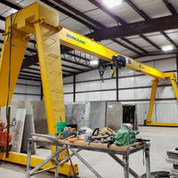 Grue portique SEVENCRANE 12,5 tonnes type L avec palan électrique, poutre simple A3 pour port