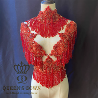 QUEENSGOWN exquise robe de mariée en cristal étincelant perlé avec strass en vrac magnifiques accessoires de mariée