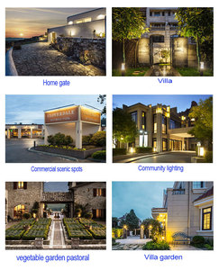 Điện áp thấp DC12V 220V hợp kim nhôm bollard ngoài trời không thấm nước năng lượng mặt trời sân cỏ Đèn sân vườn đèn - Product Image 6