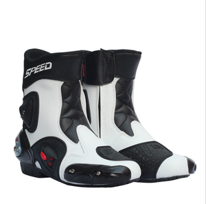 รองเท้าบูทมอเตอร์ไซค์ PRO-BIKER SPEED ป้องกันข้อเท้า รองเท้าขี่มอเตอร์ไซค์ รองเท้าแข่งรถมอเตอร์ไซค์ รองเท้าวิบาก สีดำ แดง ขาว - Product Image 2