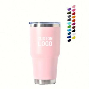 Gobelet isotherme personnalisé de 30 oz à double paroi en acier inoxydable, tasse à café et à eau à prix abordable, tasses de voyage pour voiture de 30 oz avec couvercle - Product Image 1