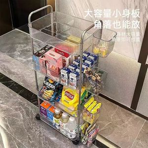 3/<b>4</b>-layer Transparent Acrylic Kitchen bar Cart With <b>4</b> <b>Wheels</b> Suitable for Home Kitchen Use Customizable - Product Image 2