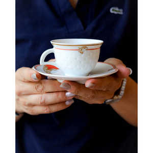 Juego de 12 Tazas de Cerámica Saludables Richard Ginori, Decoración de Iris en Forma de Nube, Aptas para Lavavajillas y Microondas, Estilo de Diseño de Dibujos Animados - Product Image 2