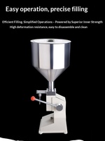 Machine de remplissage manuelle de liquides, remplisseur quantitatif à piston manuel, précision de 1 %, portable, en acier inoxydable 304, pour aliments et miel