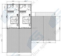 Maison conteneur de 144 mètres carrés, 6 chambres, 2 étages, avec balcon, maison modulaire conteneur avec aménagement personnalisé