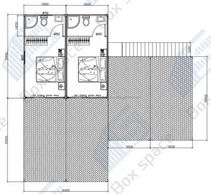 RUMAH KONTAINER 144 Meter Persegi 6 Kamar Tidur <span class=keywords><strong>2</strong></span> Lantai dengan Balkon Rumah Modul Kontainer dengan Tata Letak yang Dapat Disesuaikan - Product Image 3