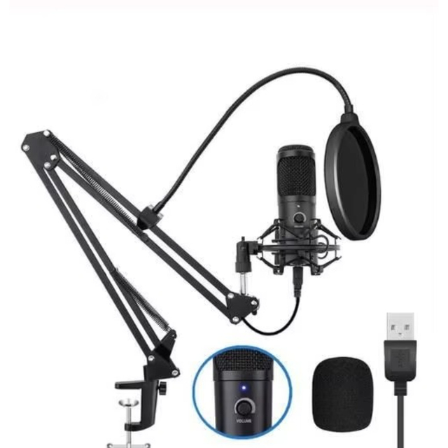 USB Microphone Kit 192KHZ/24BIT Podcast Condenser MIC for PC Laptop Karaoke Youtube Studio Recording Microphone