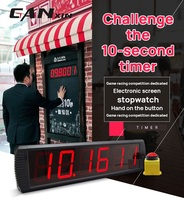 Horloge minuteur numérique interactive à bouton-poussoir pour jeu de fête de carnaval, affichage LED rouge, défi de 10 secondes