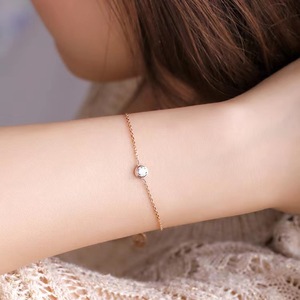 Popular Summer Fashion Stainless Steel 18k Gold Plated Zircon <b>Adjustable</b> Charm <b>Bracelet</b> Trendy Geometric for Women - Product Image 5