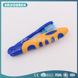 Brosse à dents pliable à poils souples 19,5x2,3 cm, brosse à dents manuelle de voyage pour adultes - Product Image 4