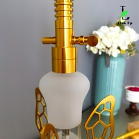 Chicha Hi-Tech Originale avec Lumière LED Papillon, en Acier Inoxydable, Ensemble Portable pour Chicha, Idéal pour Lounge, Bar, Café, Restaurant