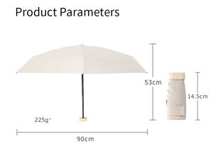 Mini-parapluie de voyage de poche, léger et compact, idéal pour l'extérieur, protection contre le soleil et la pluie, cadeau promotionnel - Product Image 2
