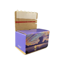 Caja de cartón corrugada con sello automático, caja de papel de marca personalizada