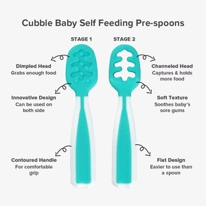 Juego de cucharas de entrenamiento para bebés de grado alimenticio, cuchara previa para niños de más de 6 meses, cuchara de alimentación con cabeza suave - Product Image 2