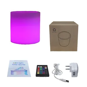 Popular Waterproof 16 Colors Change Led Lighted Ice Bucket Wine Cooler Led Ice Buckets With Battery