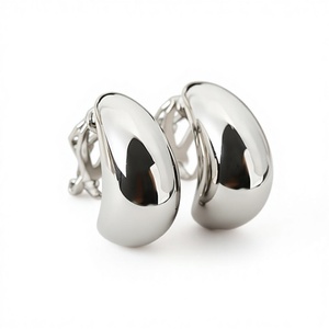 Orecchini a Clip Vintage in Metallo a Forma di Goccia d'Acqua, Senza Fori, Semplici ed Eleganti, Gioielli Femminili - Product Image 6