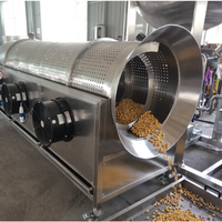 Ligne de production de pop-corn au caramel entièrement automatique 60 kg/h, machine à faire du pop-corn commerciale avec système de revêtement aromatisé