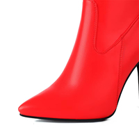 Bottes d'hiver sexy à hauteur de genou, talons aiguilles fins, bottes extensibles à bout pointu, fermeture éclair, chaussures longues modernes pour femme