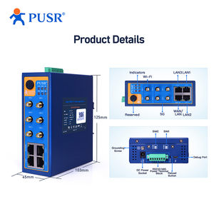 Enrutador PUSR Global Dual 5G Lte ranura para tarjeta Sim RS232/485 Gigabit Serial Industrial celular inalámbrico <span class=keywords><strong>WiFi</strong></span> <span class=keywords><strong>Router</strong></span> USR-G816w-G - Product Image 6